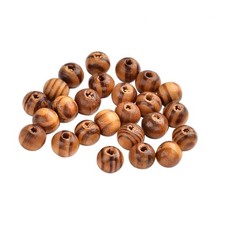 200Pcs Natural Wooden Beads Durable Multi Color Round Beads for Jewelry Making