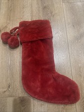 Fluffy Red Christmas Stocking   Soft, Cozy, and Perfect for Holiday Decorating