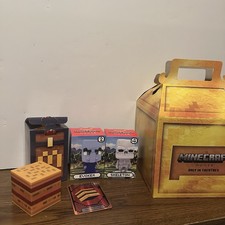 Mc Donald  s Minecraft Meal Big Mac Card Evoker Skeleton Toy Lot