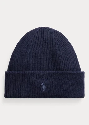 POLO RALPH LAUREN Brand New Unisex Beanie Hat Warm Winter Cap Navy Free Delivery