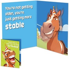 Funny Birthday Card, Hilarious Horse Birthday Card with Sound  Motion -