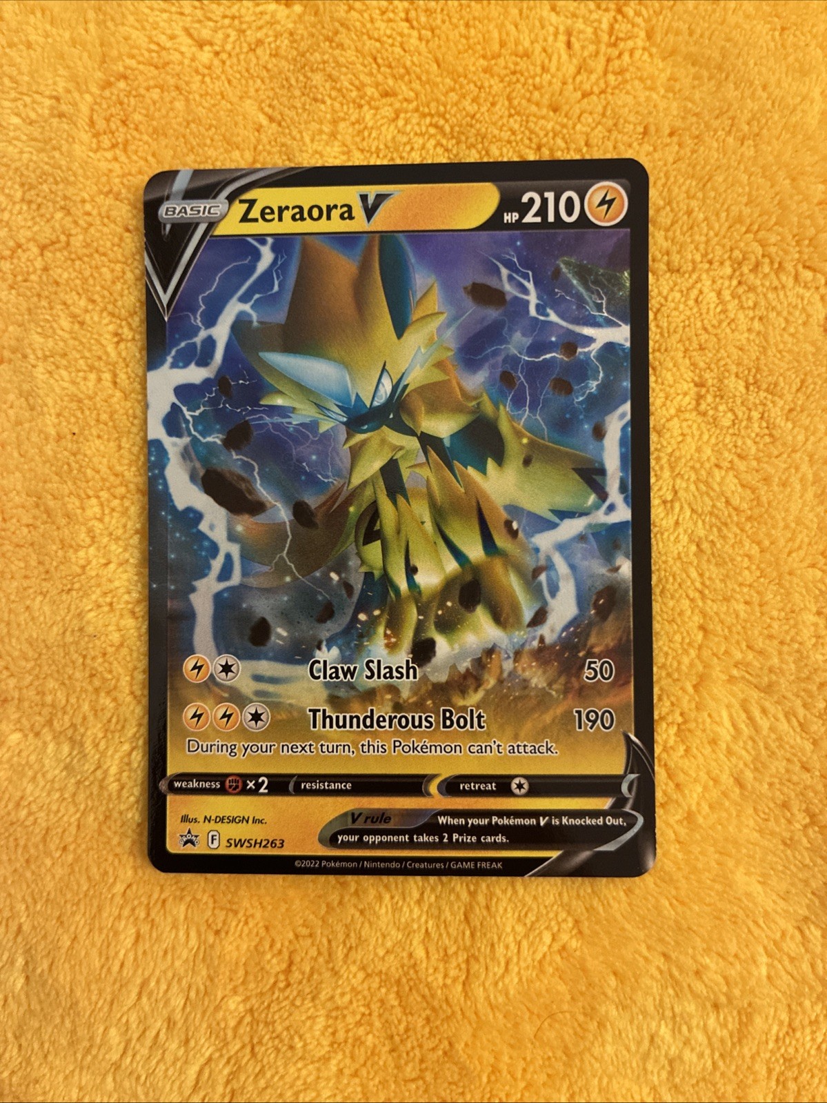 Pokemon Zeraora V SWSH263 Black Star Promo Holo NM