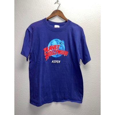 Vintage Aspen Colorado Shirt Planet Hollywood Blue PH 90s 1990s Tee Medium