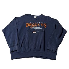 Vintage 90s Lee Sport Denver Broncos Sweatshirt Size Large