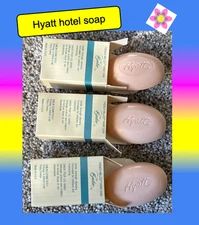 Vintage Lot of 3 Hyatt Hotel Motel Size Bar Bath French Milled Hand Soap Emlin
