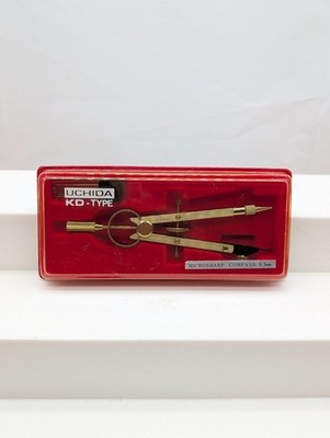 Uchida Kd-Type Drawing Compass Geometry Drafting Tool Stationery. Pre-owned.
