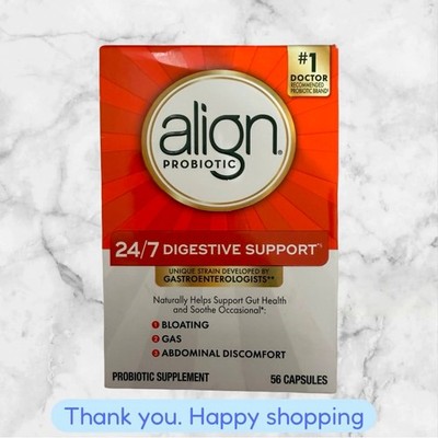 Align 24/7 Digestive Support Probiotic Supplement 56 Ct Exp2027+ BRAND NEW SHIP