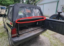 NEW! Soft Top Rear Window GASKET Strip Geo Tracker 1995-98 Rubber SEAL tailgate