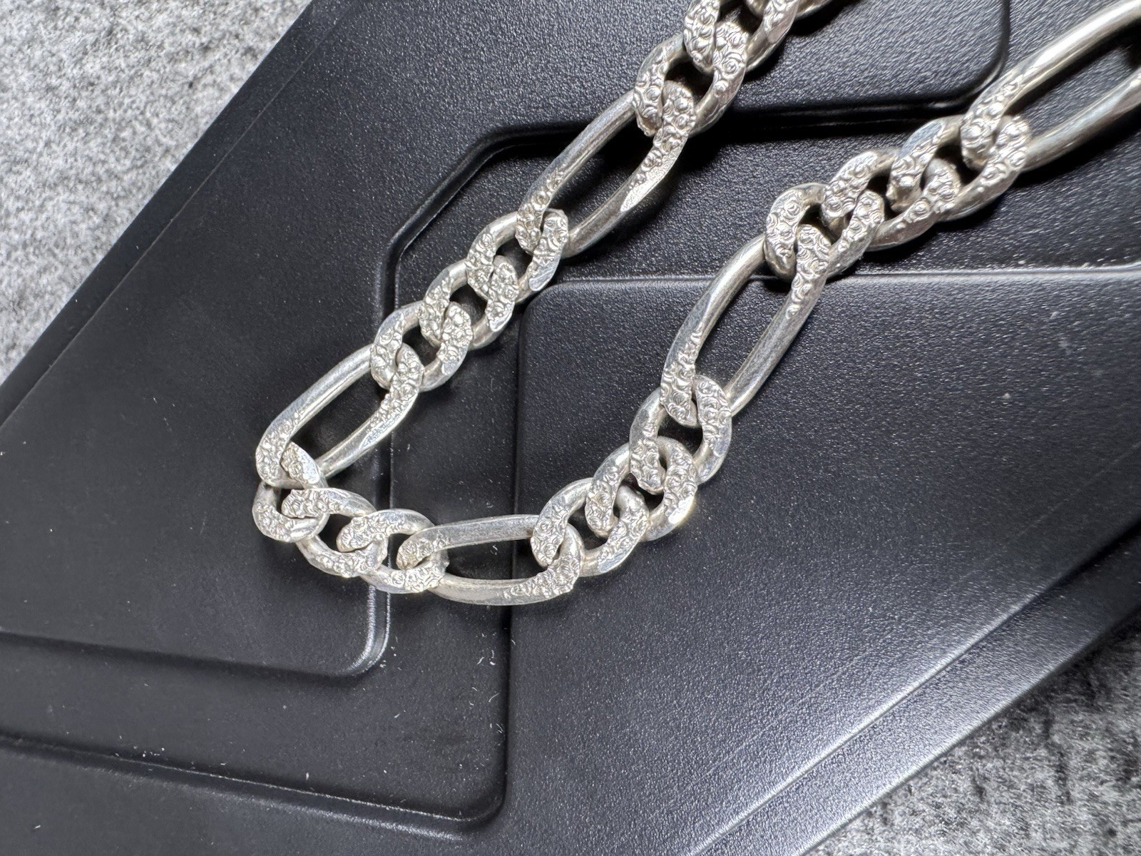 Figaro Link Bracelet 8” Solid Sterling Silver 925… - image 5