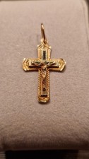 Kreuzanhänger 585 Rotgold 14kt  Kreuz Roségold Neu!