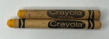 Vintage Retired Crayola Crayons Binney Smith 1972-1987 Orange-Yellow Lot of 2