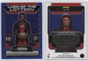 2023-24 Panini Prizm Luck of the Lottery Blue Wave Cason Wallace #11 Rookie RC