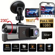 Dashcam for Uber Lyft D Dual Lens 1080P HD G-Sensor Night Vision Car DVR