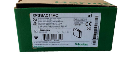 SCHNEIDER ELECTRIC HARMONY XPSBAC14AC SAFETY MODULE 24V AC/DC BAC Cat4 Indonesia
