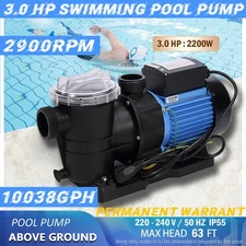 3HP High-Speed In Ground/Inground Pool Pump 2.0" Ports with Strainer FOR Hayward