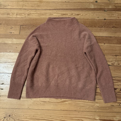 Vince Boiled Cashmere Funnel Neck Sweater Small S Pink