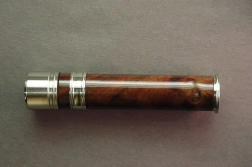 FLY ROD REEL SEAT Walnut 11380 Nickel Silver Cap and Ring - Picture 3 of 4
