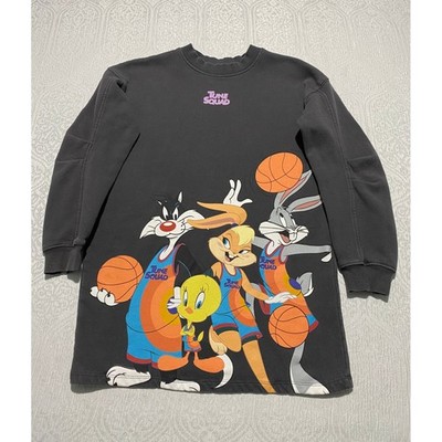 H&M Space Jam Tune Squad Sweatshirt Dress Black Looney Tunes Girls Size 12/14
