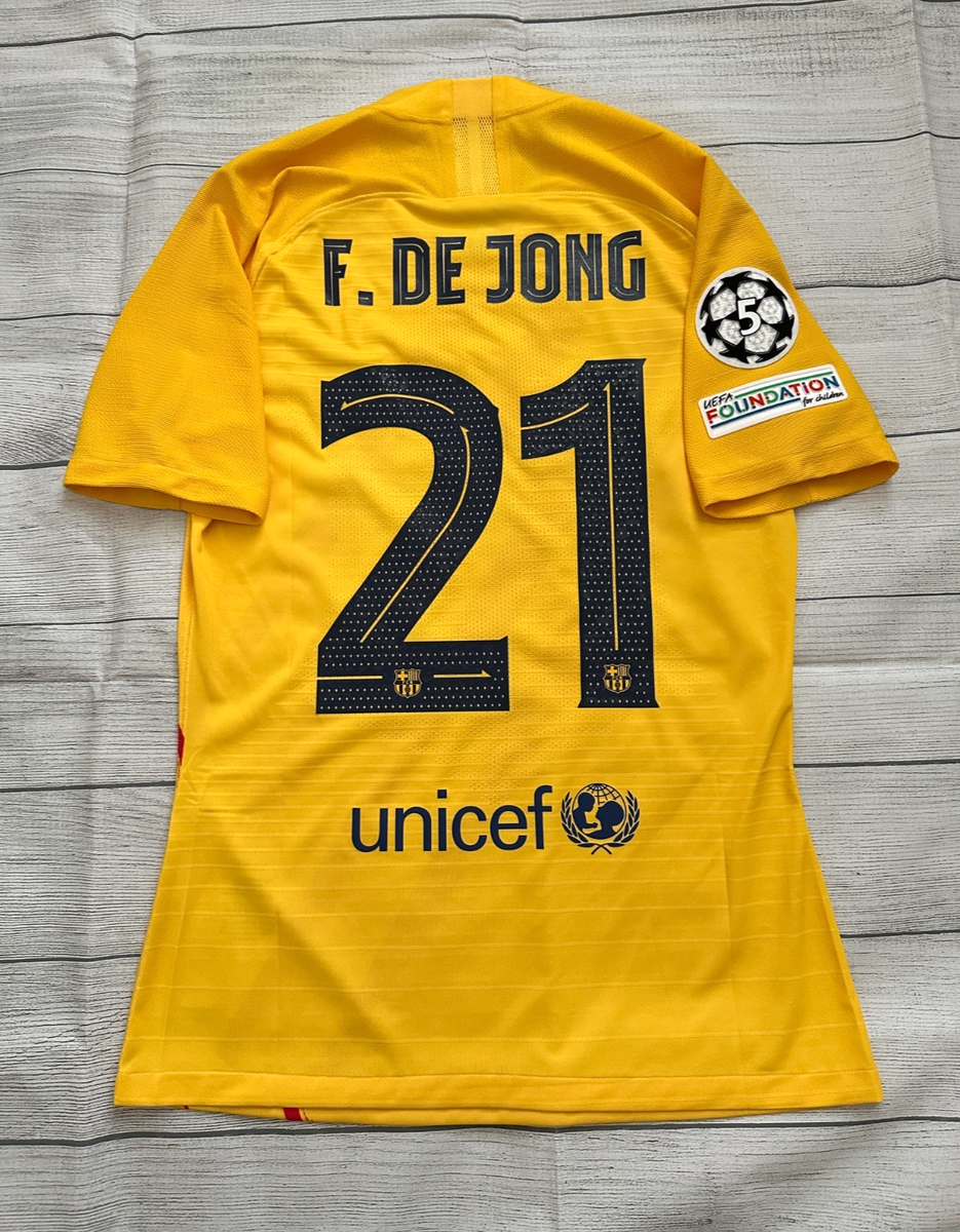 Barcelona 21/22 NIKE match issue Away shirt - #21 Frankie De Jong
