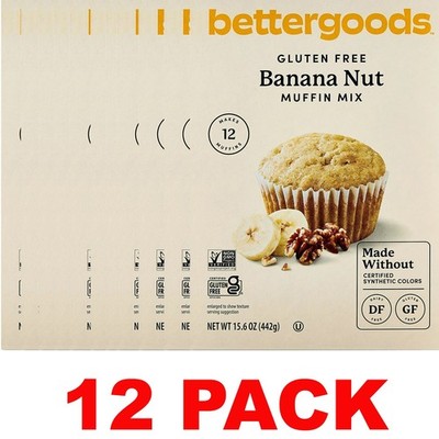 bettergoods Banana Nut Muffin Mix GLUTEN FREE 15.6 oz Box - 12 BOXES