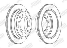 2x JURID Disque de frein Arrière pour TOYOTA LAND CRUISER 150 (KDJ15, GRJ15)