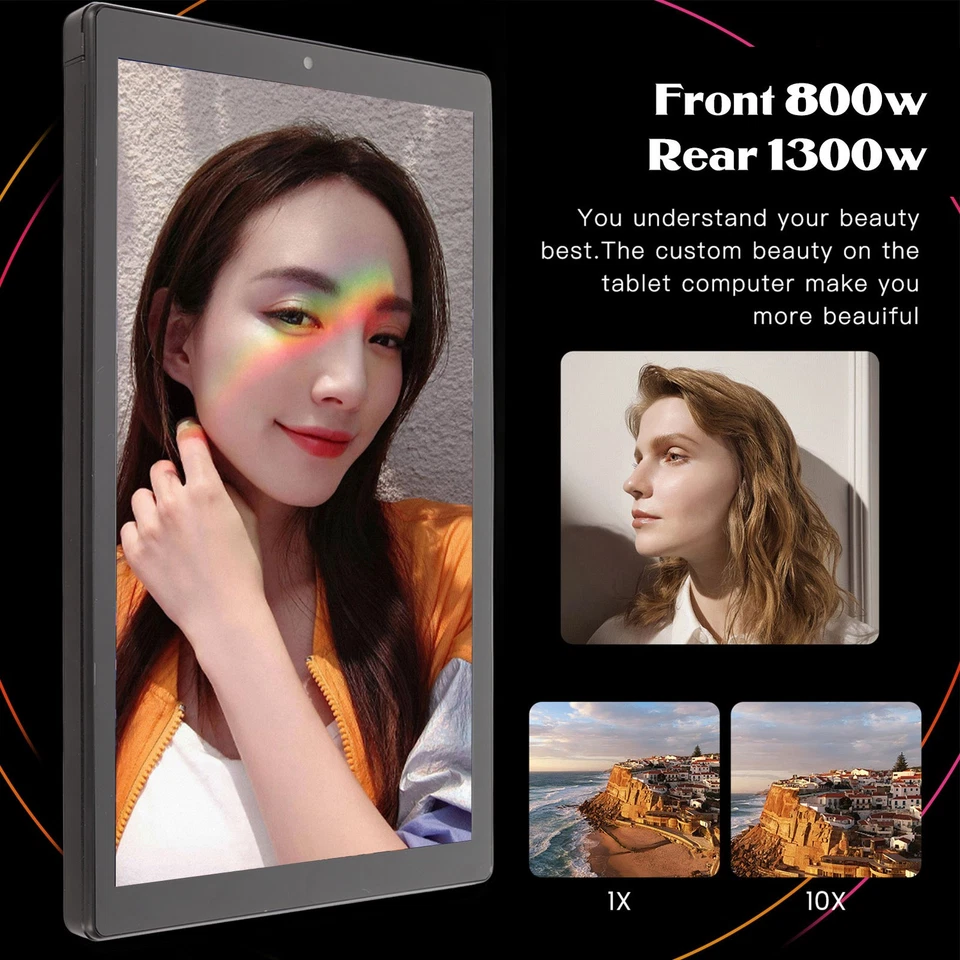 10.1in Tablet For Andr-oid 11.0 2.4G 5G WiFi 4GB 64GB 1080x1920 HD 10 Core Fr CB - Bild 3 von 4