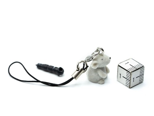 Souris Pendentif pour Téléphone Portable Miniblings Animal Rat Floqué Gris Clair - Photo 3 sur 4