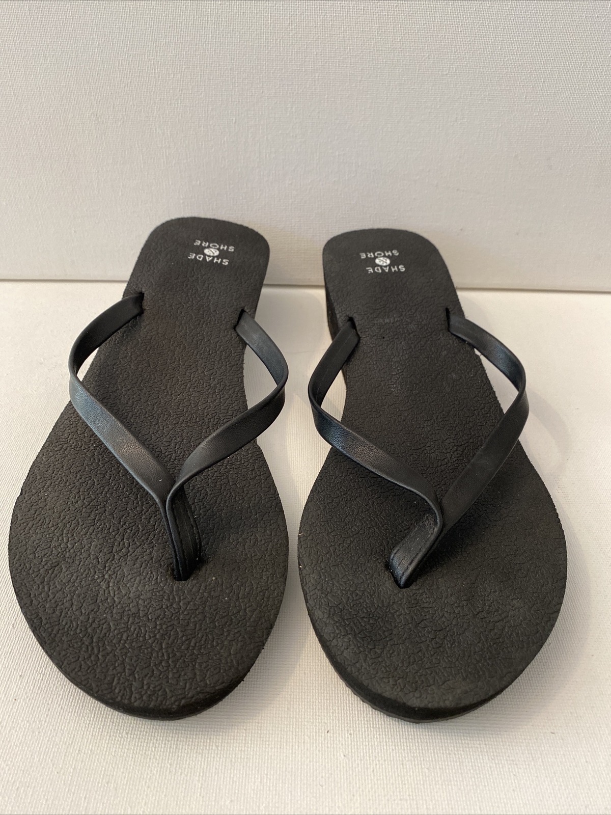 Size 9 Flip Flops Shade And Shore Black | eBay