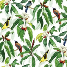 OSBORNE & LITTLE CURTAIN FABRIC DESIGN Michelia Outdoor 3.2 MTRS IVORY POLYESTER