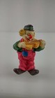 2" Hand Painted Miniature Clown Circus Music instrument Violin Porcelain