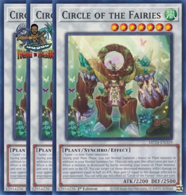 Yugioh! 3x Circle of the Fairies MP24-EN319 Common 1st Ed NM