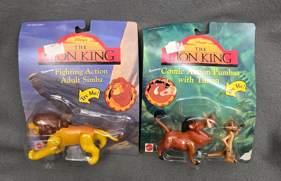*NEW/UNOPENED* Vtg '94 Lot of 6 Lion King Action Figures w/Action Simba & Pumbaa - Image 2 of 4
