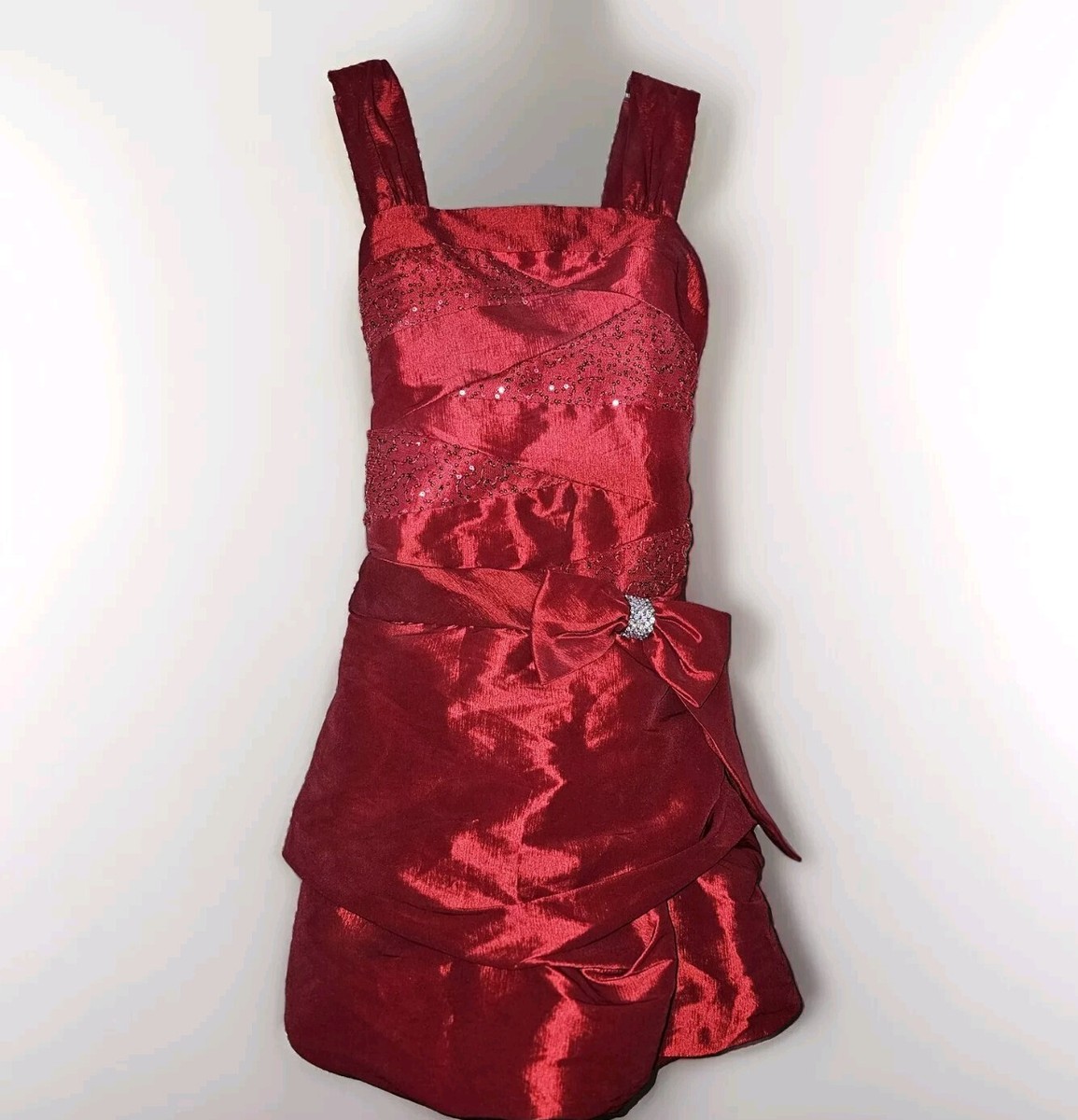my michelle red dress My Michelle | Dresses | My Michelle Red And Silver Sparkle Satin Cocktail  Formal Halter Hilo Dress
