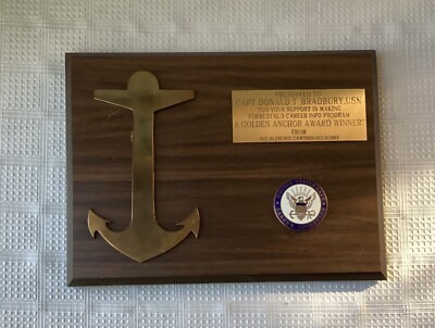 VTG United States Navy Career Counselor & Golden Anchor Award Plaque