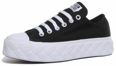 Converse 568894C In Black Ct As Runway Cable Platform Lo Size UK 3 - 8 |  eBay