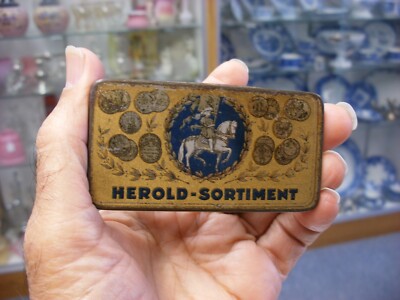  Phonograph Victrola Gramophone - Needle Tin - Herold Sortiment - Empty