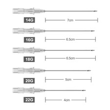 5/50 PCS Sterile Disposable Piercing Needles Catheter Tattoo 14G 16G 18G 20G 22G