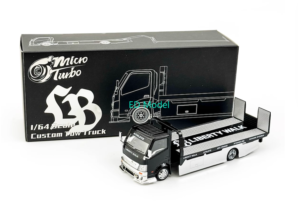 1:64 BN MT Black H300 Flatbed Tow Truck Diecast Metal Model Car