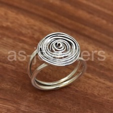 925 Sterling Silver Ring, Round Banded Ring, Handmade Jewelry, Ring For Girls