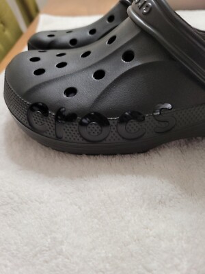 Crocs Baya Unisex Black Slip-On Clogs Sandals 10126-001 - 10 Men