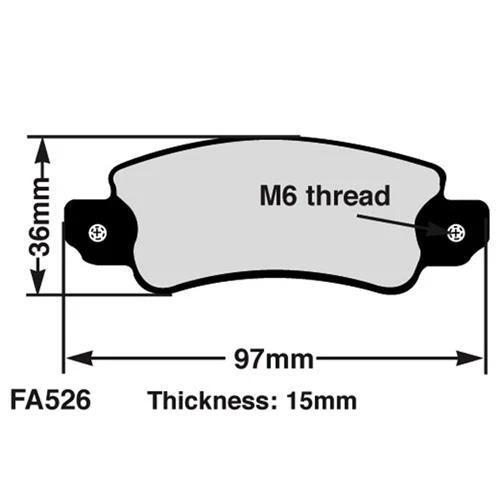 Go Kart EBC FA526S Kart Components Brake Pad Set Karting Race Racing