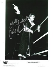 WRESTLING HEEL LEGEND PAUL ORNDORFF SIGNED 8X10 MR. WONDERFUL HOF WRESTLEMANIA