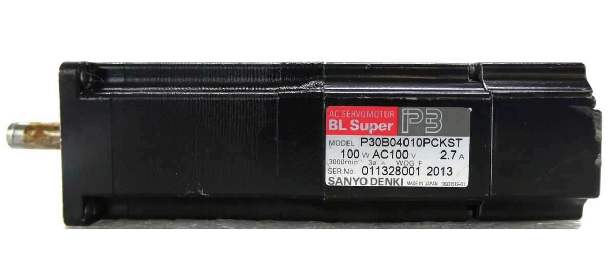 Sanyo Denki P30B04010PCKST AC Servo Motor BL Super P3 Sanyo Denki P30B04010PCKST AC Servo Motor BL Super P3