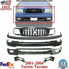 For Toyota Tacoma 2001-2004 Front Bumper Kit With Brackets Grille Primed Black