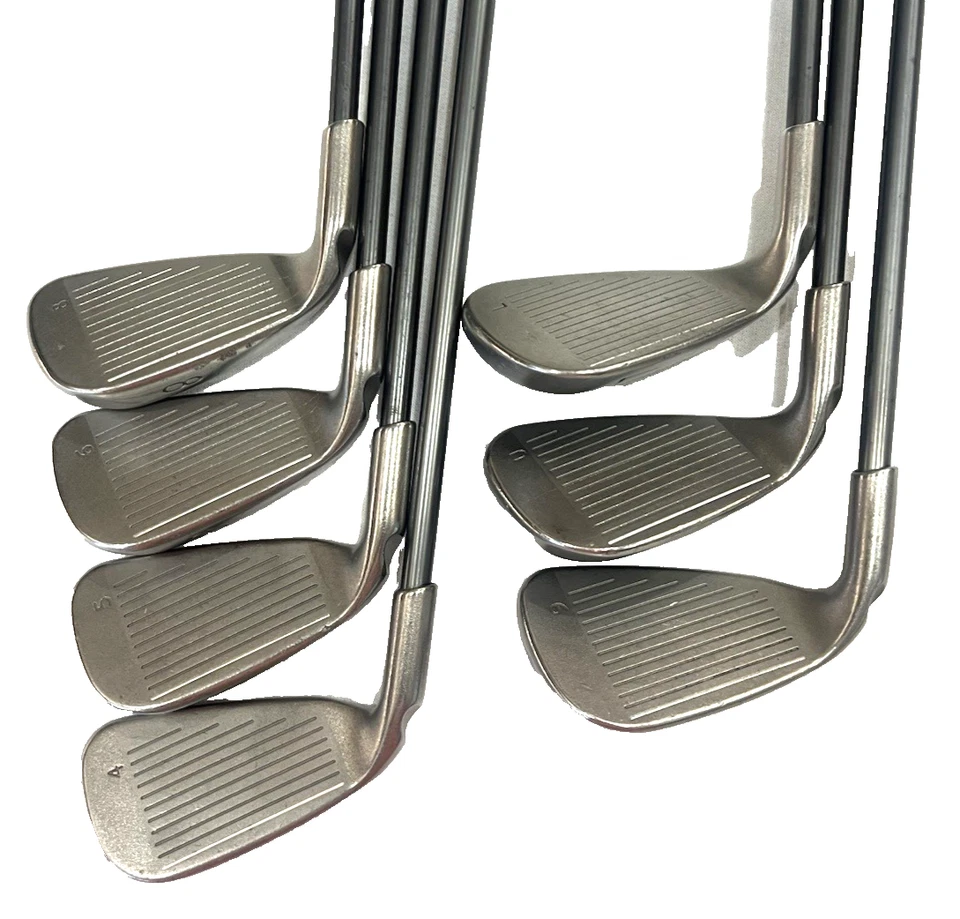 Ping G2 Iron Set 4 5 6 8 9 U L Graphite Shafts TFC 100 Reg Black & White Dot RH - Image 3 of 4