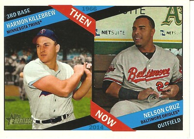 2015 TOPPS HERITAGE KILLEBREW/CRUZ THEN & NOW BASEBALL CARD  TN-1
