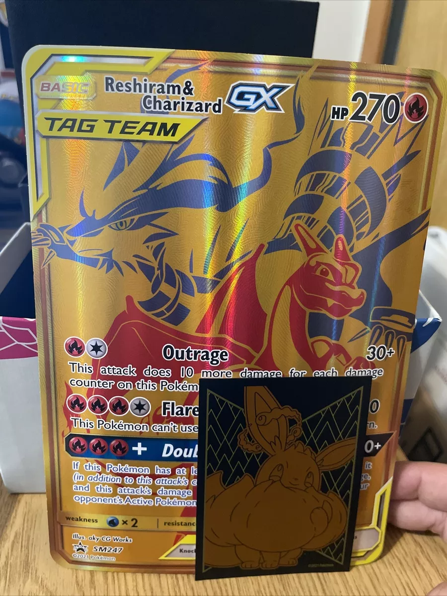 Reshiram & Charizard GX - SM247 - Oversized Promo