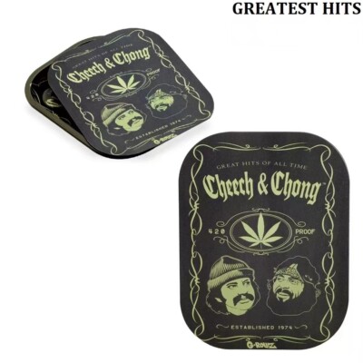 2-Part G-ROLLZ Cheech & Chong Magnet Cover Tray, Small 7'' X 5.5'', Greatest Hits
