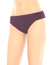 Bleu Rod Beattie Womens Crochet Ol  Side Tab Bikini Bottom Aubergine Size 10 New