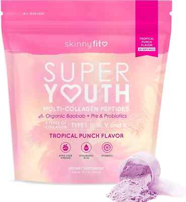 Skinny Fit Super Youth Multi-Collagen Peptides TROPICAL 12.7 oz 30-Serv